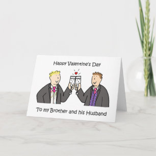 Cartes Pour Fêtes Annuelles Frère et mari Valentine.