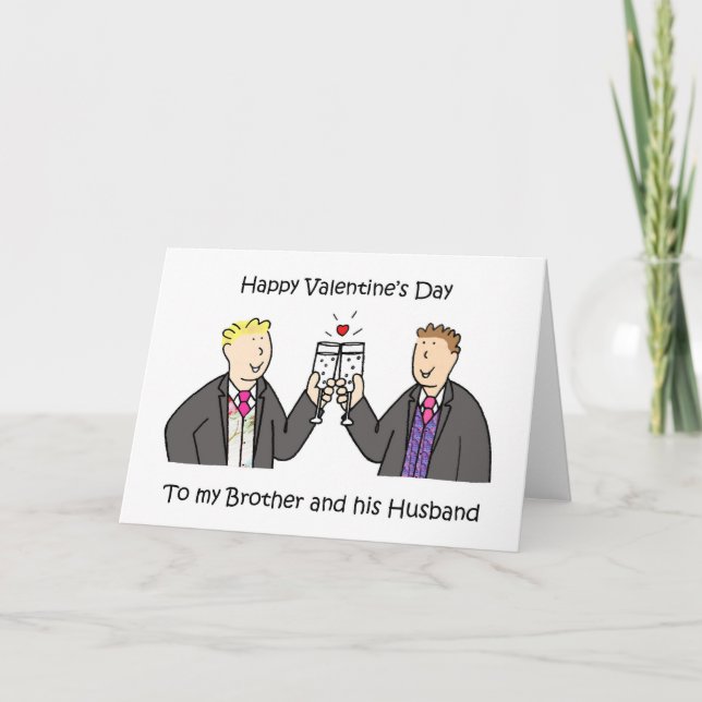 Cartes Pour Fêtes Annuelles Frère et mari Valentine (Devant)