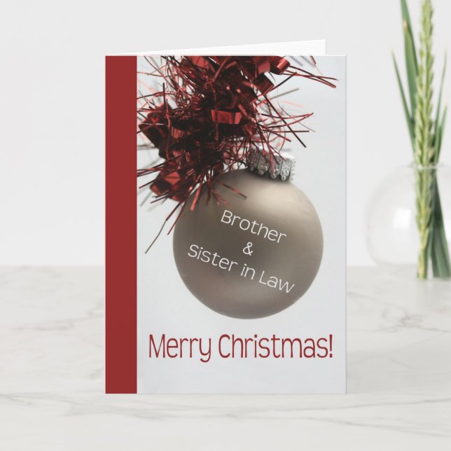 Cartes Pour Fêtes Annuelles Frère et soeur en droit Noël (Devant)