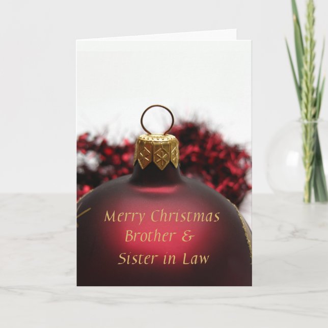 Cartes Pour Fêtes Annuelles Frère et soeur en droit Noël (Devant)