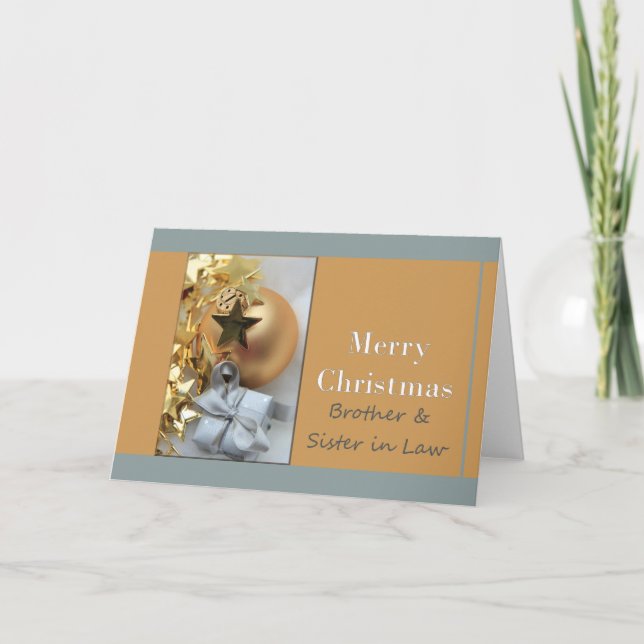 Cartes Pour Fêtes Annuelles Frère et soeur en droit Noël (Devant)