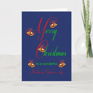Cartes Pour Fêtes Annuelles Frère et soeur en droit Noël cloches