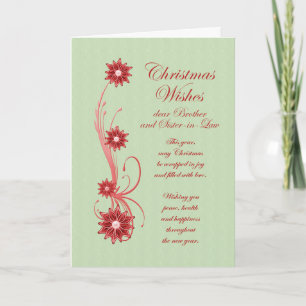 Cartes Pour Fêtes Annuelles Frère et Soeur en Droit Scrolls de Noël