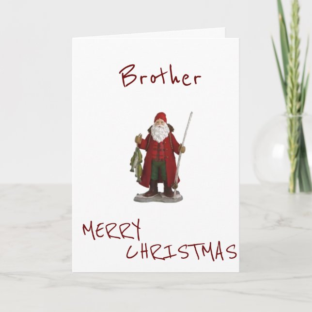 CARTES POUR FÊTES ANNUELLES **FRÈRE** PRÊT À CÉLÉBRER **NOËL** (Devant)