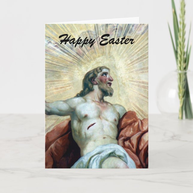 Cartes Pour Fêtes Annuelles fresque de Pâques Jésus (Devant)