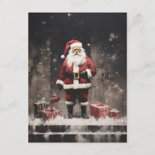 Cartes Pour Fêtes Annuelles Fresque rurale du Père Noël