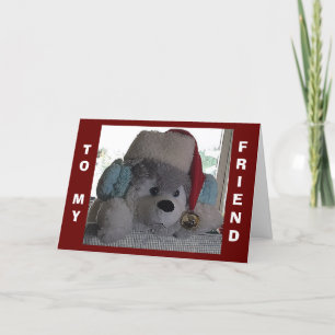 CARTES POUR FÊTES ANNUELLES FRIEN-CE PUP HEUREUX DIT DÉSIRS DE NOËL SPÉCIAUX
