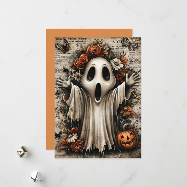 Cartes Pour Fêtes Annuelles Fright & Delight Halloween (Devant/Arrière en situation)