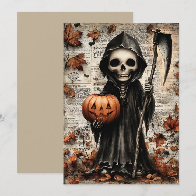 Cartes Pour Fêtes Annuelles Fright & Delight Halloween (Devant / Derrière)