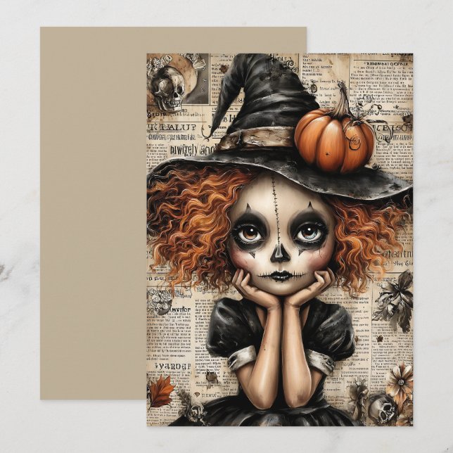 Cartes Pour Fêtes Annuelles Fright & Delight Halloween (Devant / Derrière)