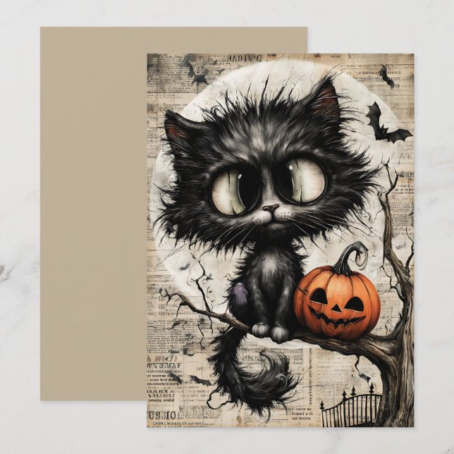 Cartes Pour Fêtes Annuelles Fright & Delight Halloween (Devant / Derrière)