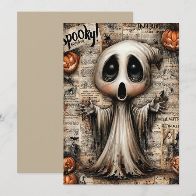 Cartes Pour Fêtes Annuelles Fright & Delight Halloween (Devant / Derrière)