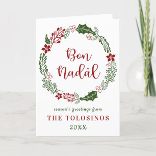 Cartes Pour Fêtes Annuelles Friulian Joyeux Noël, Bon Nadâl, Personnalisé