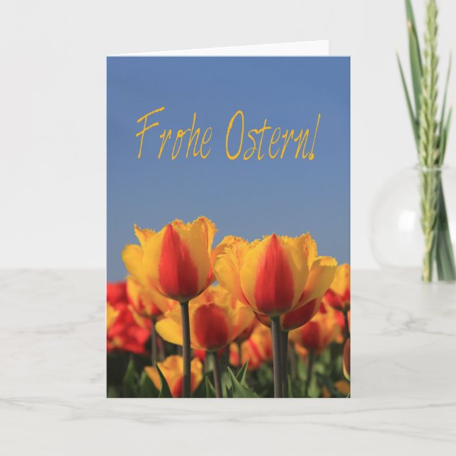Cartes Pour Fêtes Annuelles Frohe Ostern Allemand Joyeux Pâques (Devant)