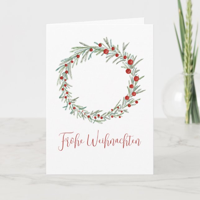 Cartes Pour Fêtes Annuelles Frohe Weihnachten, allemand fêtes de Noël (Devant)