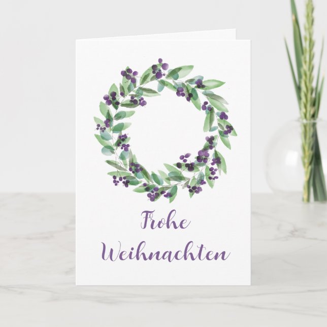 Cartes Pour Fêtes Annuelles Frohe Weihnachten, allemand fêtes de Noël (Devant)
