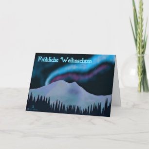 Cartes Pour Fêtes Annuelles Fröhliche Weihnachten - Blue Aurora