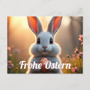 Cartes Pour Fêtes Annuelles Fröhlicher Osterhase im Zauber des Frühlings