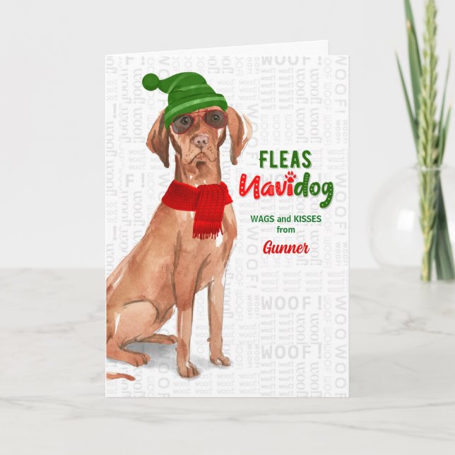 Cartes Pour Fêtes Annuelles from the Dog Funny Hungarian Vizlais Christmas (Devant)