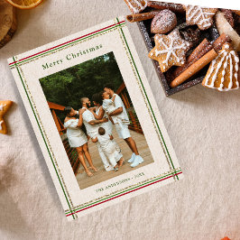 Cartes Pour Fêtes Annuelles Frontières Festives Classiques Miniature Photo Noë