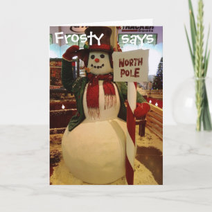 CARTES POUR FÊTES ANNUELLES FROSTY DIT JOYEUX NOËL