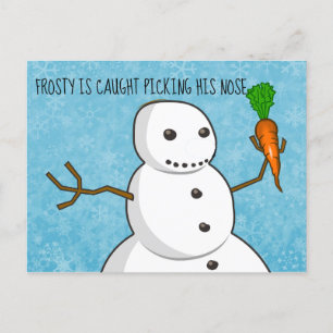 Cartes Pour Fêtes Annuelles Frosty est pris à cueillir son nez