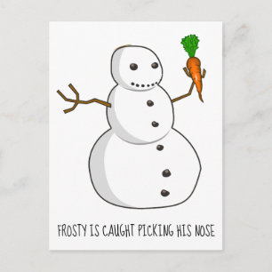 Cartes Pour Fêtes Annuelles Frosty est pris à cueillir son nez
