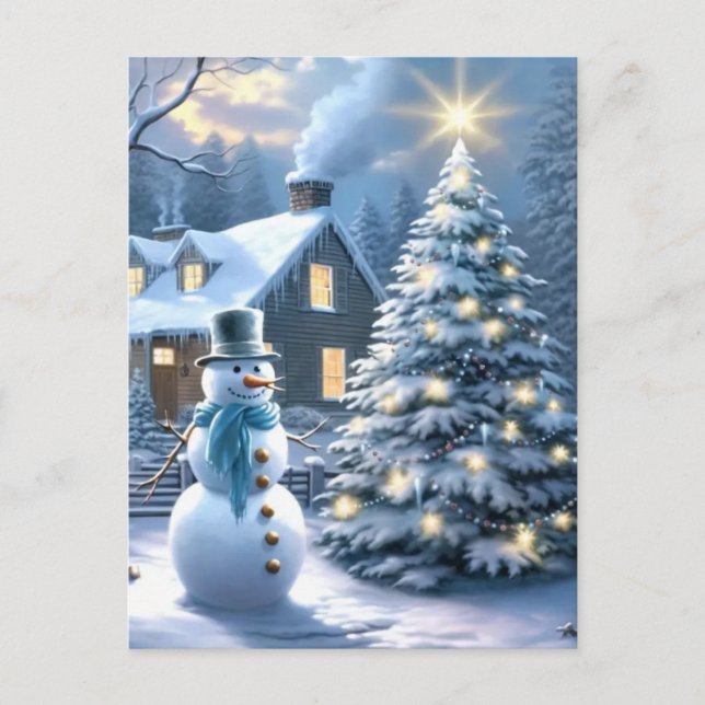 Cartes Pour Fêtes Annuelles Frosty et son Noël magique (Devant)