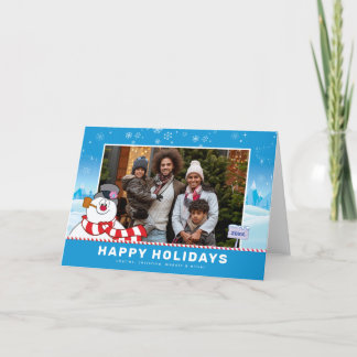 Cartes Pour Fêtes Annuelles Frosty Le Snowman | Joyeuses vacances photo de fam
