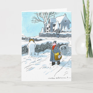 Cartes Pour Fêtes Annuelles Frosty prend une fuite