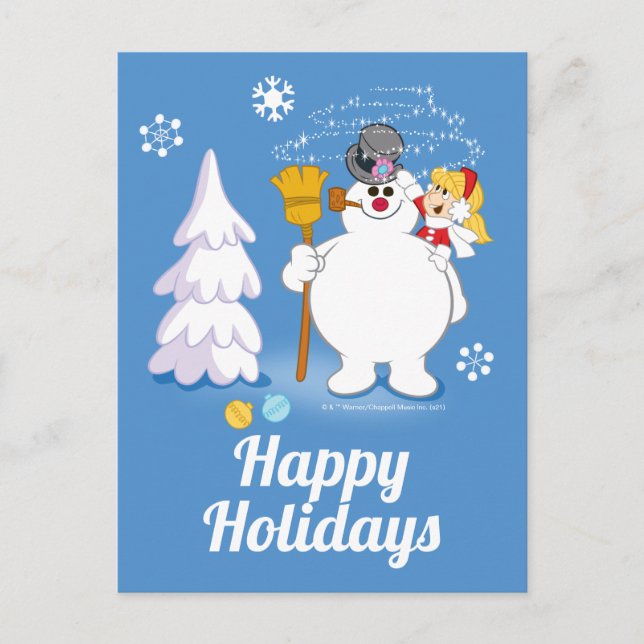 Cartes Pour Fêtes Annuelles Frosty the Snowman™ | Frosty & Karen Winter Fun (Devant)