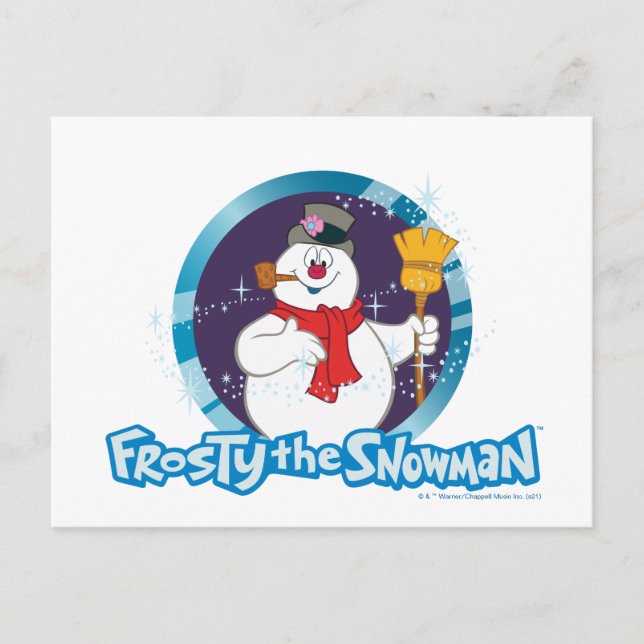 Cartes Pour Fêtes Annuelles Frosty the Snowman™ | Portrait magique Frosty (Devant)