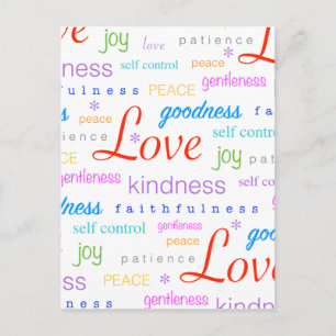 Cartes Pour Fêtes Annuelles Fruit de joie de paix d'amour des cadeaux d'esprit