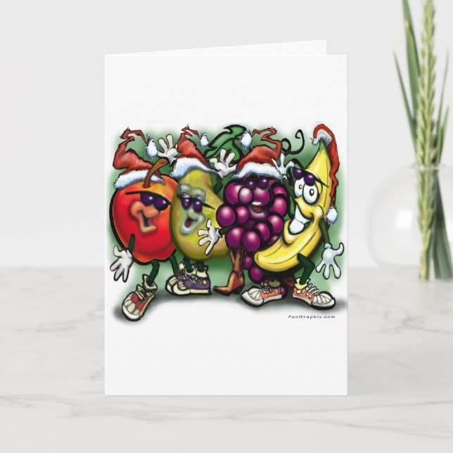 Cartes Pour Fêtes Annuelles Fruits de Noël (Devant)