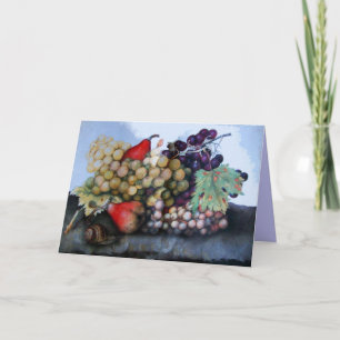 CARTES POUR FÊTES ANNUELLES FRUITS DE SAISON 1 - RAISONS ET PEARS