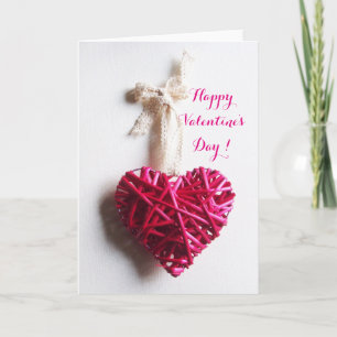 CARTES POUR FÊTES ANNUELLES FUCHSIE ROSE COEUR ENNUYÉ, JOUR DE VALENTINE