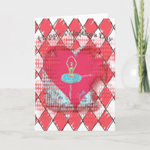 Cartes Pour Fêtes Annuelles Fuette' Ballerina au coeur