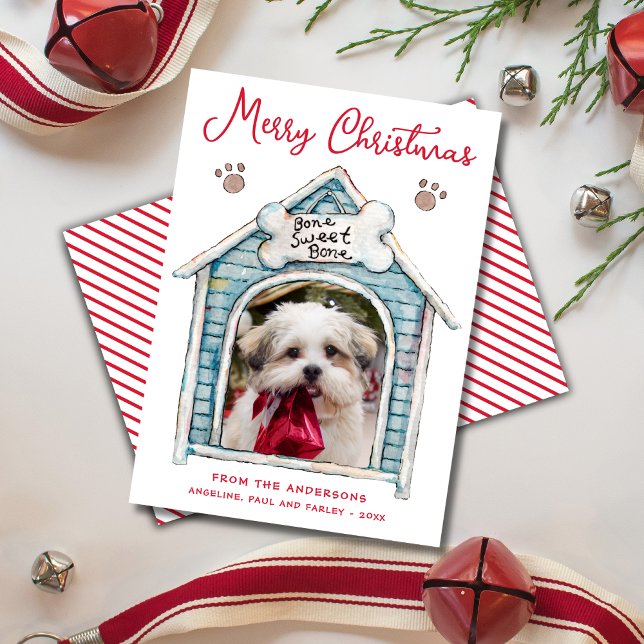 Cartes Pour Fêtes Annuelles Fun Animal Photo Chien Joyeux Noël (Créateur téléchargé)