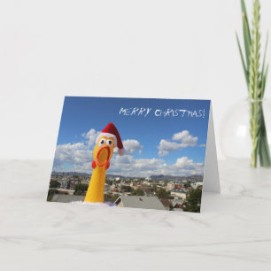Cartes Pour Fêtes Annuelles Fun Chicken Christmas Greeting Card!
