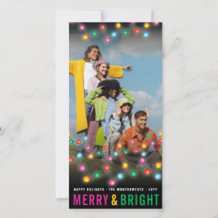 Cartes Pour Fêtes Annuelles Fun coloré Festif Noël lumières de la lumière