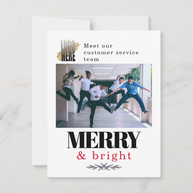 Cartes Pour Fêtes Annuelles Fun Company Photo Joyeux Noël brillant (Devant)