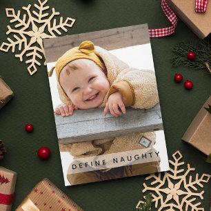 Cartes Pour Fêtes Annuelles Fun Définir Naughty Noël photo