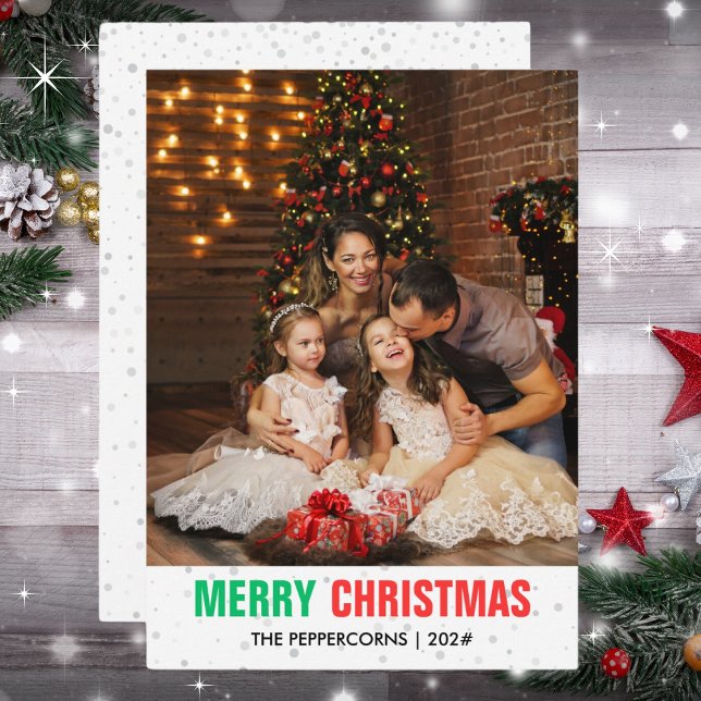 Cartes Pour Fêtes Annuelles Fun Family Photo Noël | Moderne élégant chic (Instant downloads for your convenience. Also available in multiple amounts or sizes. )
