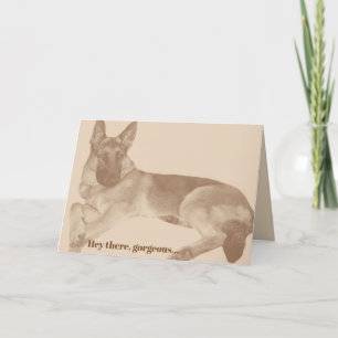 Cartes Pour Fêtes Annuelles Fun & Flirty German Shepherd Valentine's Day Card