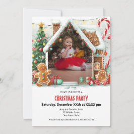 Cartes Pour Fêtes Annuelles Fun Gingpain Maison Noël | votre photo