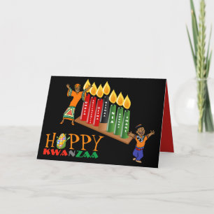 Cartes Pour Fêtes Annuelles Fun Happy KWANZAA 7 Principes Personnalisés