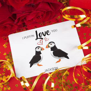 Cartes Pour Fêtes Annuelles Fun I Puffin Love You Valentines Day