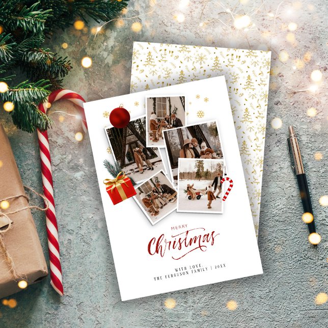 Cartes Pour Fêtes Annuelles Fun Joyeux Noël Photo Collage (Créateur téléchargé)