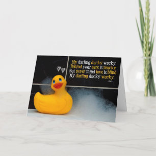 Cartes Pour Fêtes Annuelles Fun Limerick Valentine's Day avec caoutchouc orang