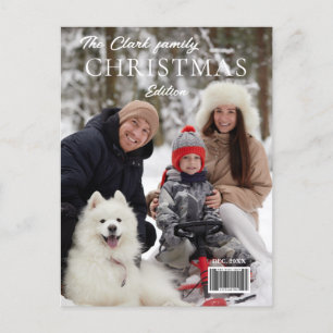 Cartes Pour Fêtes Annuelles Fun Magazine Style de couverture de Noël Photo
